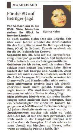 Zeitungsartikel Interview Sächsische Zeitung 11.01.2004