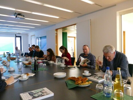 Presentation in a meeting room.