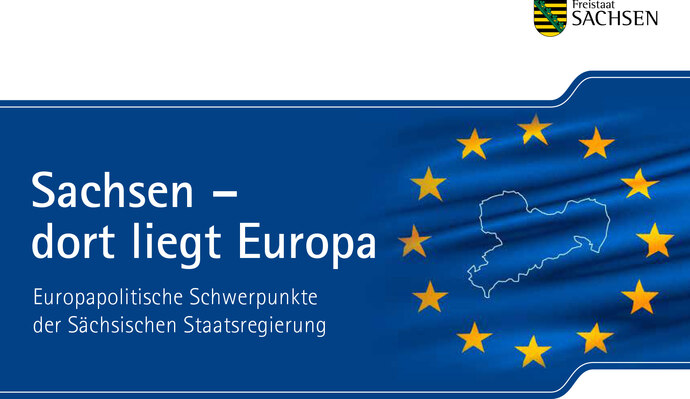 Titelblatt der Broschüre »Europa – mitten in Sachsen«